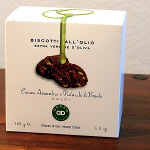 Toskanische Olivenölkekse mit Kakao und Pistazien